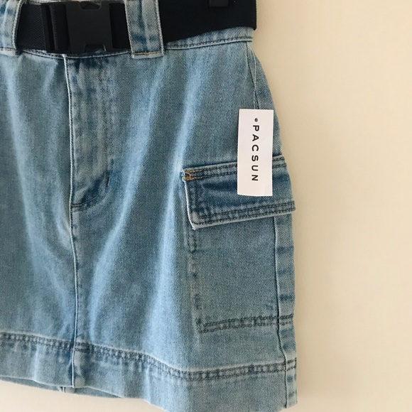 PacSun Cargo Belted Denim Skirt, NWT - Picture 13 of 15